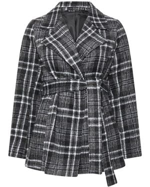 Yours Curve Yours Curve Short Wrap Coat - Grey