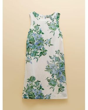 Joules Delphine Shift Dress With Linen - Blue
