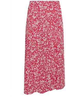 M Com Petite Ditsy Midi Skirt - Pink