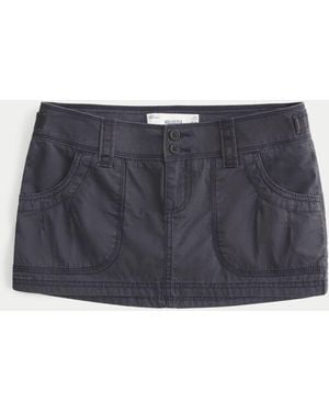 Hollister Ultralow Micro Mini Skirt - Blue
