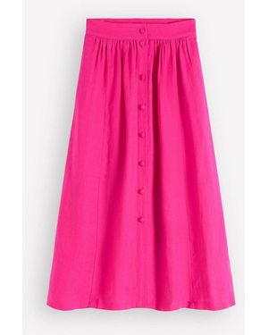 Boden Emma Linen Maxi Skirt - Pink