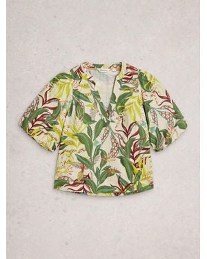 White Stuff Bex Cotton Top - White