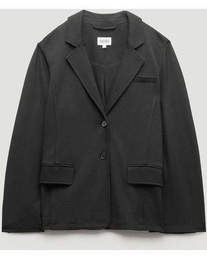 Hush Relaxed Ponte Blazer - Black