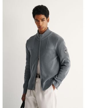 Belstaff Commander Zip Through Cardigan - Gray