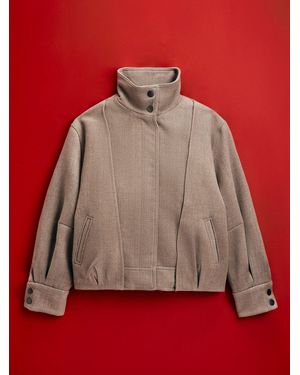 River Island Bubble Bomber Jacket - Red