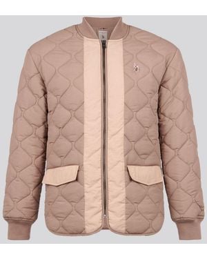 U.S. POLO ASSN. U. S. Polo Assn U. S. Polo Assn. Contrast Bomber Jacket - Pink