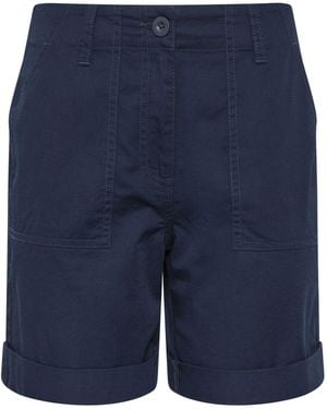 M Com Cotton Poplin Shorts - Blue