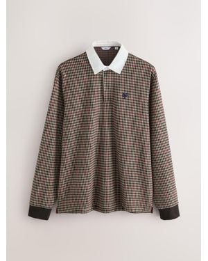 Next Heritage Pattern Rugby Shirt - Braun