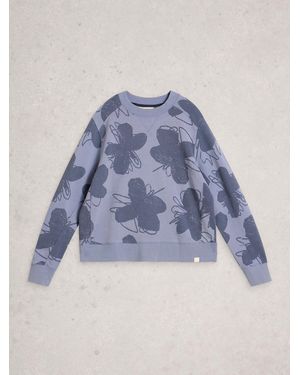 White Stuff Daydreamer Printed Sweatshirt - Blue