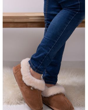Just Sheepskin Ladies Classic Sheepskin Slipper - Blue