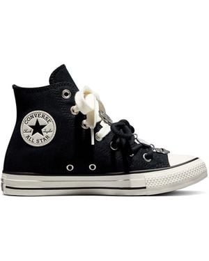 Converse Chuck Taylor All Star Floral Charm High Trainers - Black