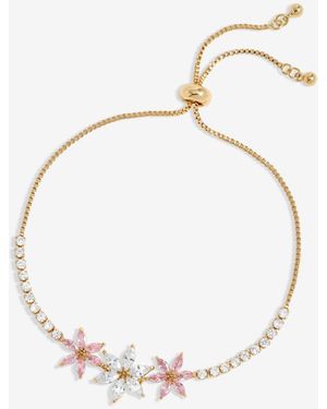 Jon Richard Floral Toggle Bracelet - Natural