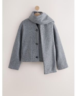 Next Coatigan Scarf Jacket - Blue