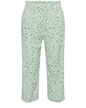 PixieGirl Petite Pixiegirl Petite Daisy Wide Leg Crop Pants - Green