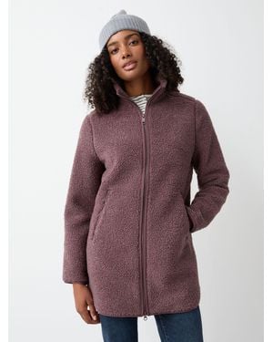 Jack Wolfskin Borg Fleece Longline Jacket - Purple