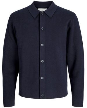 Jack & Jones Knitted Polo Top - Blue