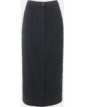 Whistles Sienna Plisse Midi Skirt40 - Schwarz