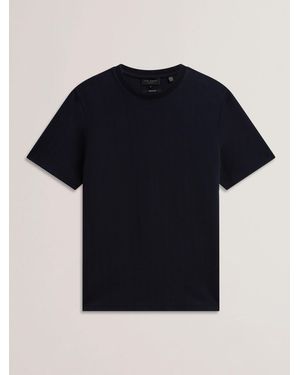 Ted Baker Ontso Short Sleeve Regular Herringbone T-Shirtxx-Large - Blau