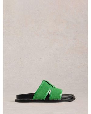 White Stuff Ziggy Slider Footbed Sandals - Green