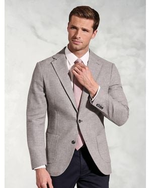 Brook Taverner Tailored Fit Lowe Textured Italian Jacket - Gray