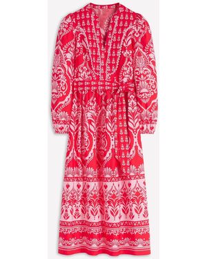 Boden Cary Cotton Midi Dress - Red