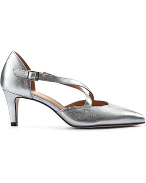 Jones Bootmaker Metallic Ysa Wide Fit Leather Stilettos Shoes - White