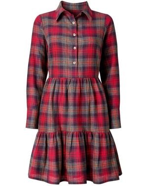 Joe Browns Boho Check Mini Dress - Red
