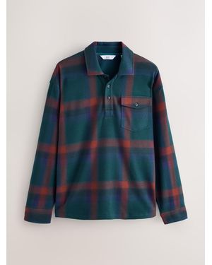 Next Check Heritage Long Sleeve Overshirt - Blue