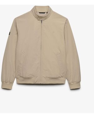 Superdry Cream Campus Padded Harrington Jacket - Natural