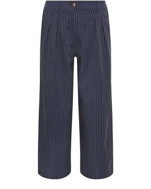 PixieGirl Petite Pixiegirl Petite Pinstripe Wide Leg Pants - Blue
