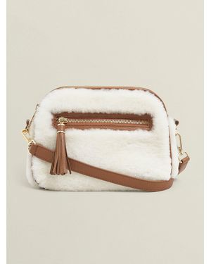 Hobbs Carlton Shearling Bag - Natural