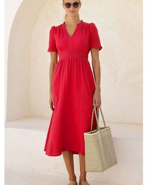 Aspiga Esha Cheesecloth Dress - Red