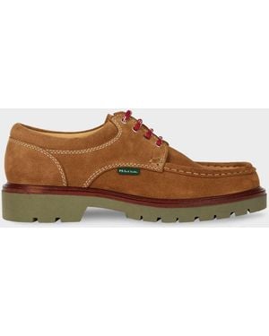 Paul Smith Rooster Lace Up Contrast Boat Shoes - Brown