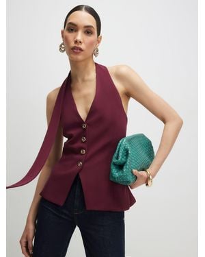 River Island Sleeveless Scarf Neck Waistcoat - Red
