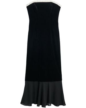 Superdry Velvet Strapless Dress - Black