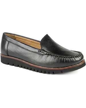 Pavers Casual Leather Moccasins - Gray