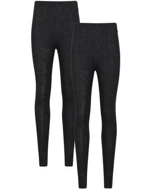 Mountain Warehouse Merino Thermal Pants 2 Pack - Black
