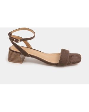 Long Tall Sally Strap Block Heel Sandal - White