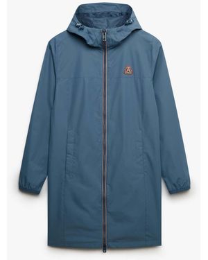 Superdry Longline Tri Windbreaker Jacket - Blue