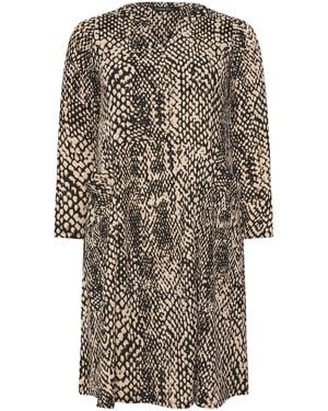 Evans Printed Pocket Dress - Gray