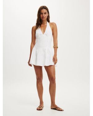 Cotton On Kaity Halter Mini Dress - White
