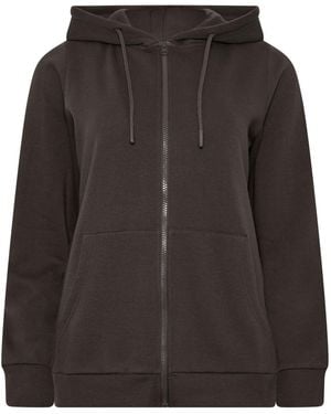 M Com Zip Through Essential Hoodie - Black