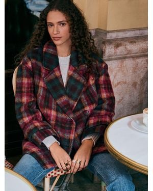 Next Check Double Breasted Pea Coat - Gray