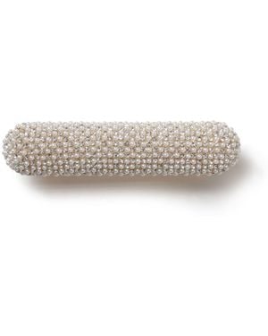 Aela Sparkle Pearl Barette Clip - White