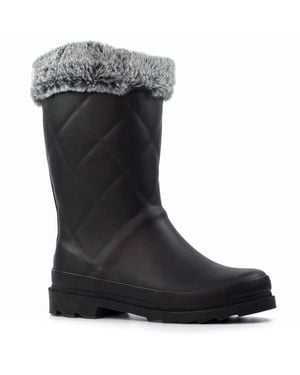 Lunar Ld Norway Faux Fur Lined Wellingtons - Black