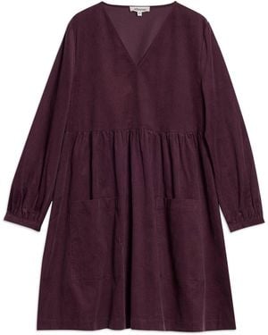 Albaray Short Cord Pocket Dress - Purple