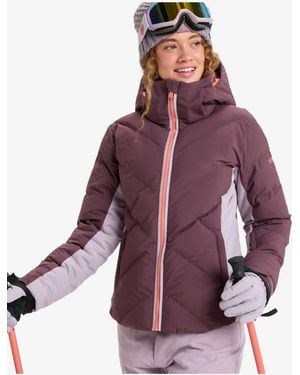 Roxy Snowdrift Technical Padded Waterproof Ski Jacket - Purple