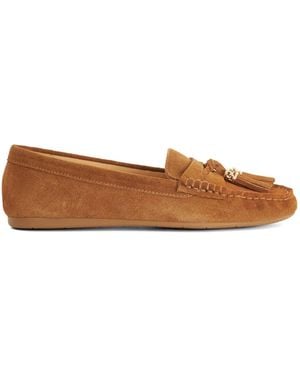 dunelondon Leder-Loafer Mit Quasten-Detail - Braun