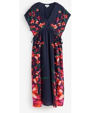 Ted Baker Floral Linen Blend Beach Dress - Blue