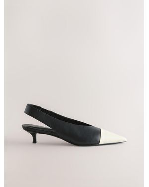 Next Forever Comfort Slingabck Point Toe Heels - Natur